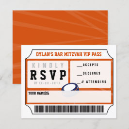 Bat mitzvah inbjudan till HOCKEY VIP-svarskort Pub