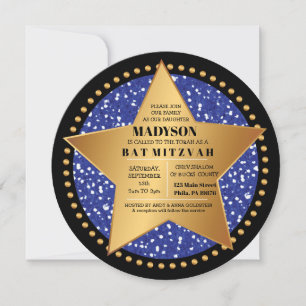 BAT MITZVAH inbjudan till HOLLYWOOD STAR Blue Pub
