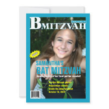 Bat mitzvah inbjudan till magasin - skalning