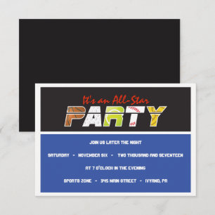 Bat mitzvah inbjudan till MEGA SPORTS Pub