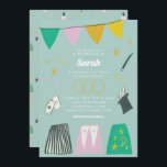 Bat mitzvah inbjudan till Mint Magic Show Pub<br><div class="desc">Önska dina gäster med ett tema för att stoppa Magic Show. Den här lekande designen har handritade illustrationer av roligtens fullt och öga-infångande magi på en vacker mint-bakgrund! Anpassa med din egen party-information och runda ut party med fullt Magic Show party-leveranssviten.</div>