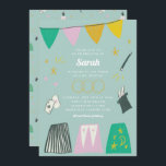 Bat mitzvah inbjudan till Mint Magic Show Pub<br><div class="desc">Önska dina gäster med ett tema för att stoppa Magic Show. Den här lekande designen har handritade illustrationer av roligtens fullt och öga-infångande magi på en vacker mint-bakgrund! Anpassa med din egen party-information och runda ut party med fullt Magic Show party-leveranssviten.</div>