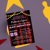 Bat mitzvah inbjudan till Movie Ljus Lilac