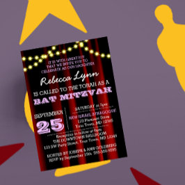 Bat mitzvah inbjudan till Movie Ljus Lilac