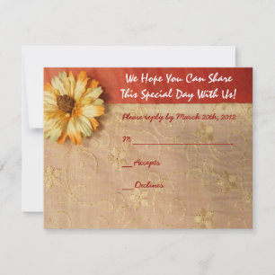 Bat mitzvah inbjudan till papper Petals Orange Flo