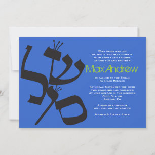Bat mitzvah inbjudan till perfekt BALANCE SHALOM P