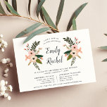 Bat mitzvah inbjudan till persiko-målad<br><div class="desc">Den Bat mitzvah inbjudan till blommigten i chic innehåller ditt dotters namn i kalligrafiskript för elegant,  som är framtagen av persiko- och  blommor,  knoppar och grönska i rosa. Anpassa med din händelseinformation nedan,  inklusive utrymme för både religiösan och firande eller party.</div>