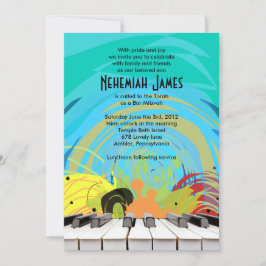 Bat mitzvah inbjudan till PIANO NYCKLAR & STARS Pu