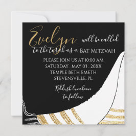Bat mitzvah inbjudan till Pub Mitzvah Elegant Squa