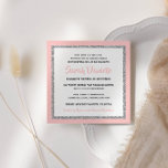Bat mitzvah inbjudan till rosa och Silver<br><div class="desc">Trendigets Bat mitzvah inbjudan innehåller gnistrande faux glitter som är skrivet mot en solid färg-bakgrund. Använda mallformuläret om du vill lägga till egen information. Du kan använda funktionen "Anpassa" för att ändra teckensnittet stil,  färg och layouten.</div>