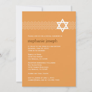 Bat mitzvah inbjudan till Shining Star