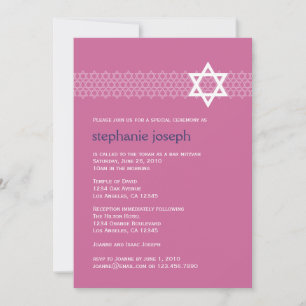 Bat mitzvah inbjudan till Shining Star