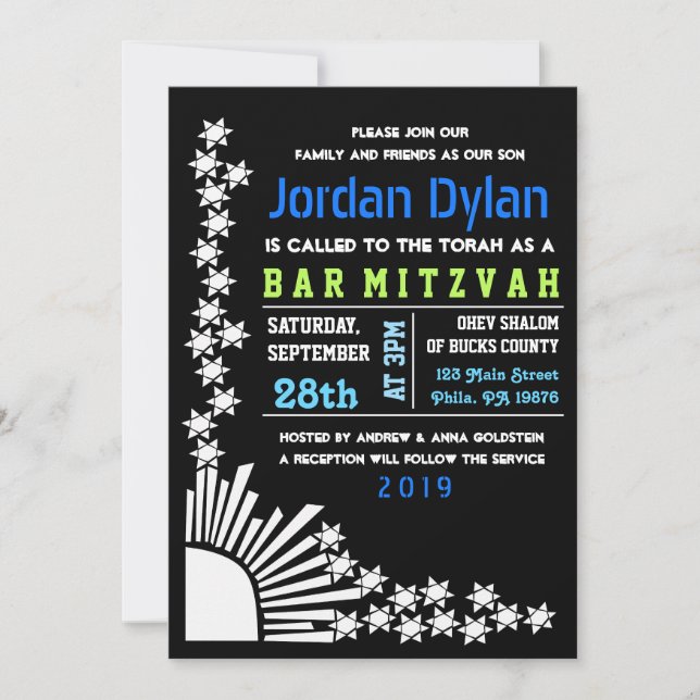 BAT MITZVAH inbjudan till SKAPANDE Pub (Framsida)
