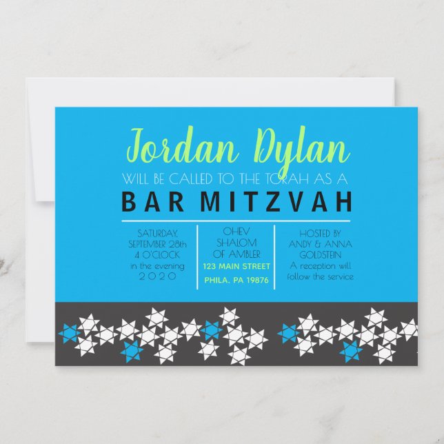 BAT MITZVAH inbjudan till SKAPANDE Pub (Framsida)