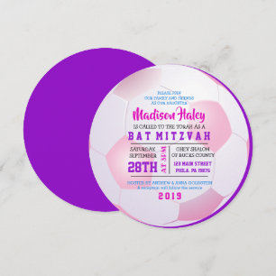 BAT MITZVAH inbjudan till SOCKER ROUND GIRLS