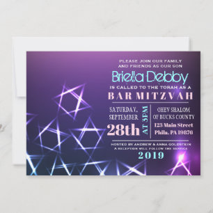 BAT MITZVAH inbjudan till STARS och LJUS Pub
