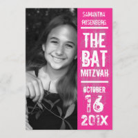 Bat mitzvah inbjudan till Sten i Rosa