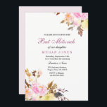 Bat mitzvah inbjudan till Sweet Rosa Blommigt Girl<br><div class="desc">Söt Rosa Blommigt Flickor Bat mitzvah inbjudan Bevackert handmålad vattenfärgsdesign blommigt Blommigt Bouquet,  rustik blommigt Se vår matchningslista ovanför Design från: https://www.etsy.com/shop/SmallHouseBigPony</div>