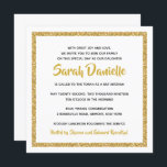 Bat mitzvah inbjudan till vit och Guld-torget<br><div class="desc">Trendigets Bat mitzvah inbjudan innehåller gnistrande faux glitter som är skrivet mot en solid färg-bakgrund. Använda mallformuläret om du vill lägga till egen information. Du kan använda funktionen "Anpassa" för att ändra teckensnittet stil,  färg och layouten.</div>