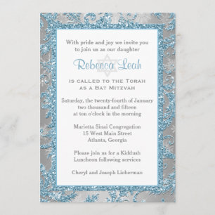 Bat mitzvah inbjudan till Winter Wonderland 2