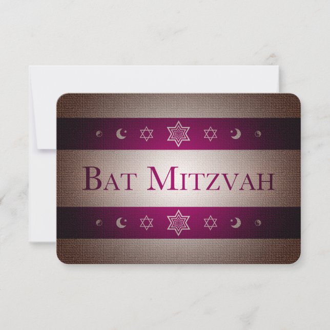 Bat mitzvah inbjudningar (Framsida)