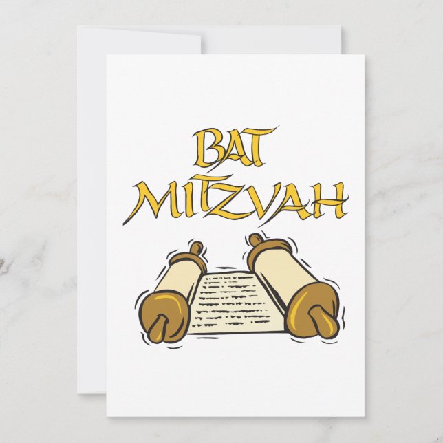Bat mitzvah inbjudningar (Framsida)
