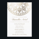 Bat mitzvah inbjudningar Guld Foil<br><div class="desc">Intrikera dammmönstret Solmandala med faux guld-övertäckning. Du kan ändra färg i bakgrunden till önskad spelar ingen roll. Du kan också flytta,  rotera och ändra storlek på mandalerna hur du vill på båda sidor.</div>