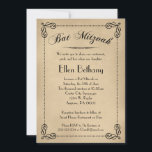 Bat mitzvah inbjudningar till eleganten<br><div class="desc">Denna formella och elegant Bat mitzvah inbjudan går tillbaka till i går,  men har fortfarande en kontroll över en Coola Factor. Neutralt vintage papper stil-bakgrund med svart rulla och skript.</div>