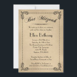 Bat mitzvah inbjudningar till eleganten<br><div class="desc">Denna formella och elegant Bat mitzvah inbjudan går tillbaka till i går,  men har fortfarande en kontroll över en Coola Factor. Neutralt vintage papper stil-bakgrund med svart rulla och skript.</div>