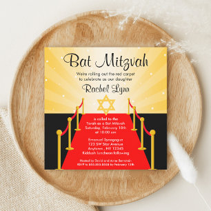 Bat mitzvah inbjudningar till Red Carpet Hollywood