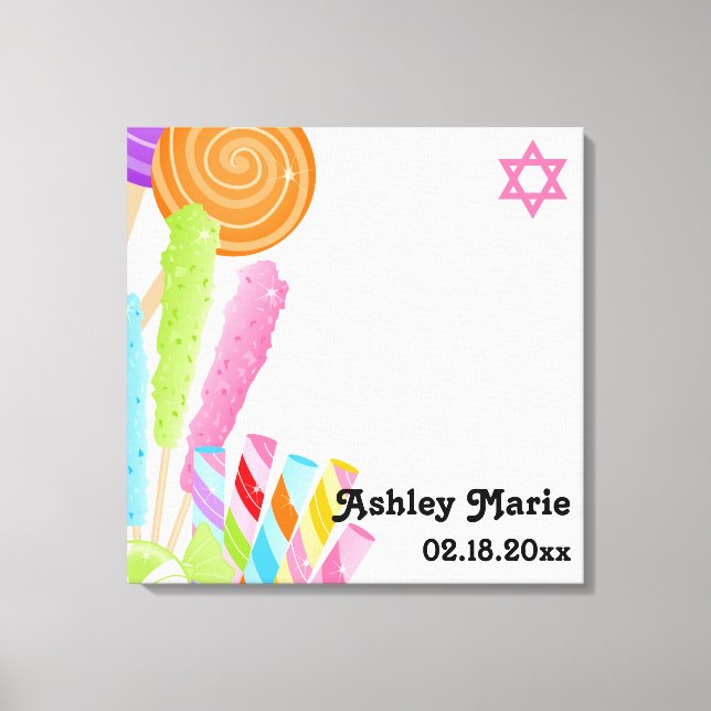 Bat mitzvah inloggning för godistema canvastryck (Framsida)