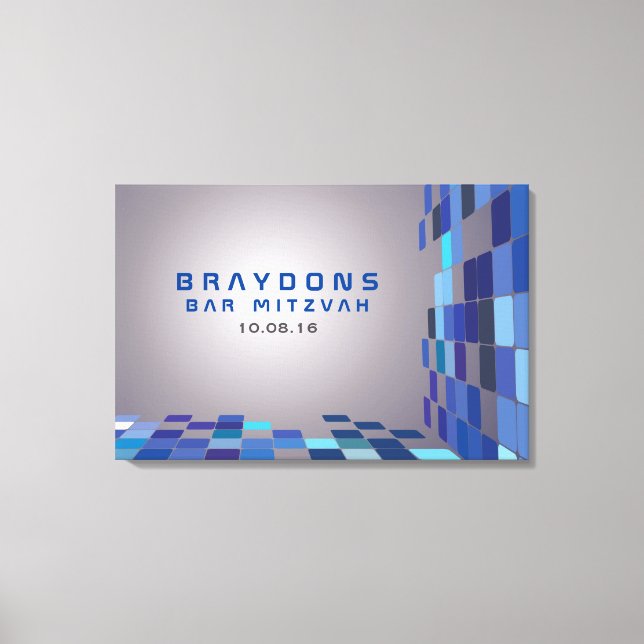 BAT MITZVAH inloggningsbord för SO DIGITAL Pub Canvastryck (Framsida)