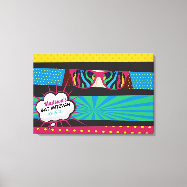 BAT MITZVAH inloggningsMINNESMYNDIGHET FÖR POP ART Canvastryck (Framsida)