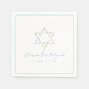 Bat mitzvah judisk stjärna av David Elegant Blommi Pappersservett