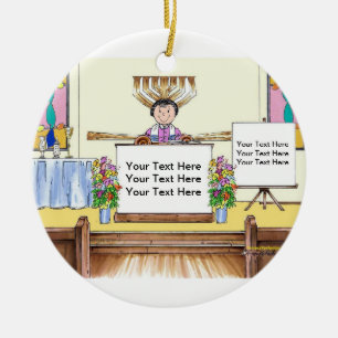 Bat mitzvah julgransprydnad keramik