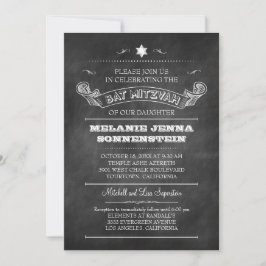 Bat mitzvah kalktavla inbjudningar