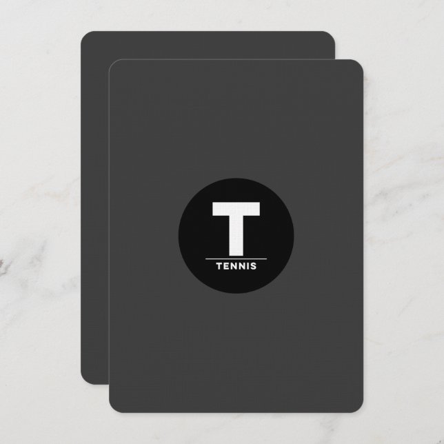 Bat mitzvah klassiska inbjudan till TENNIS Pub (Fram/baksida)