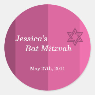 Bat mitzvah klistermärke för tonal ro