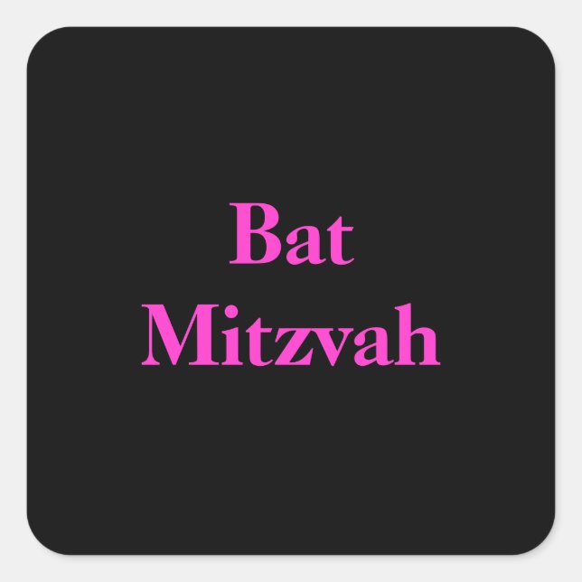 Bat mitzvah klistermärken (Framsida)