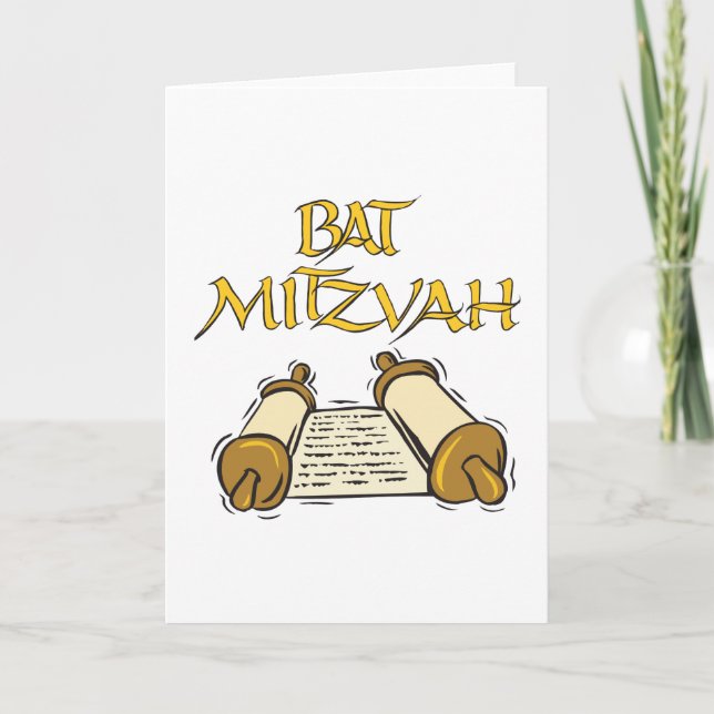 Bat mitzvah kort (Framsida)