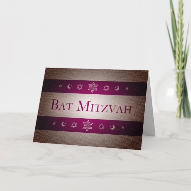 Bat mitzvah kort (Framsida)