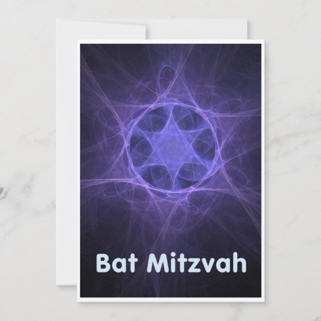 Bat mitzvah kort (Framsida)
