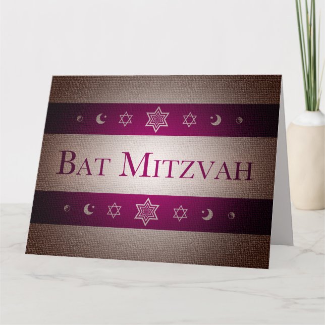 Bat mitzvah kort (Framsida)