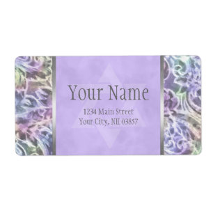 Bat mitzvah Lavender Lila Art Design Fraktsedel