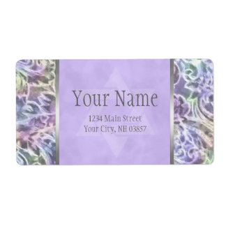 Bat mitzvah Lavender Lila Art Design Fraktsedel