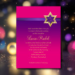 Bat mitzvah Lila Ombre Ribbon och Star Inbjudningar<br><div class="desc">Pub Mitzvah och Bat mitzvah inbjudan är designade av Umua. Tryckt och avsänt av Zazzle eller dess partner.</div>