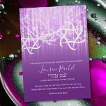 Bat mitzvah Lila White Sparkly Ljus Inbjudningar<br><div class="desc">Bat mitzvah Lila White Sparkly Ljus Pub Mitzvah och Bat mitzvah inbjudan är designade av Umua. Tryckt och avsänt av Zazzle eller dess partner.</div>