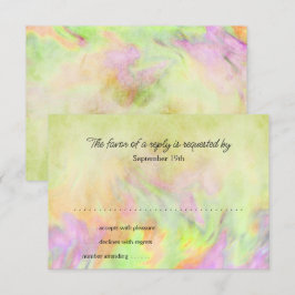 Bat Mitzvah Limegrön Tie Dye RSVP-kort OSA Kort