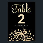 Bat mitzvah Livets träd-skript för svart gulfenad  Bordsnummer<br><div class="desc">Inget Bat mitzvah party är färdigt utan bordsnummer av personlig. Låt din favorit Bat mitzvah vara stolt, glädjas och fira hennes milstolpe på hennes perfekt samordnade party. Den här sofistikerade, chic-, bedövande, abstrakt grafik faux guld-folie träd med gniststjärnan David och punktens "löv", tillsammans med kalligrafiskript för folie från guld, täcker...</div>