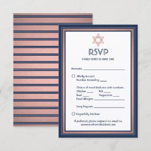 Bat mitzvah måltider, Sång-begäran, blått och Rosa OSA Kort